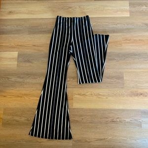 Striped flare pants